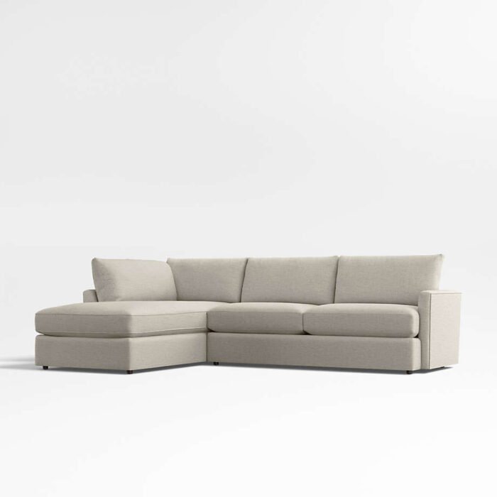 Lounge Classic 2-Piece Sectional Sofa with Bumper