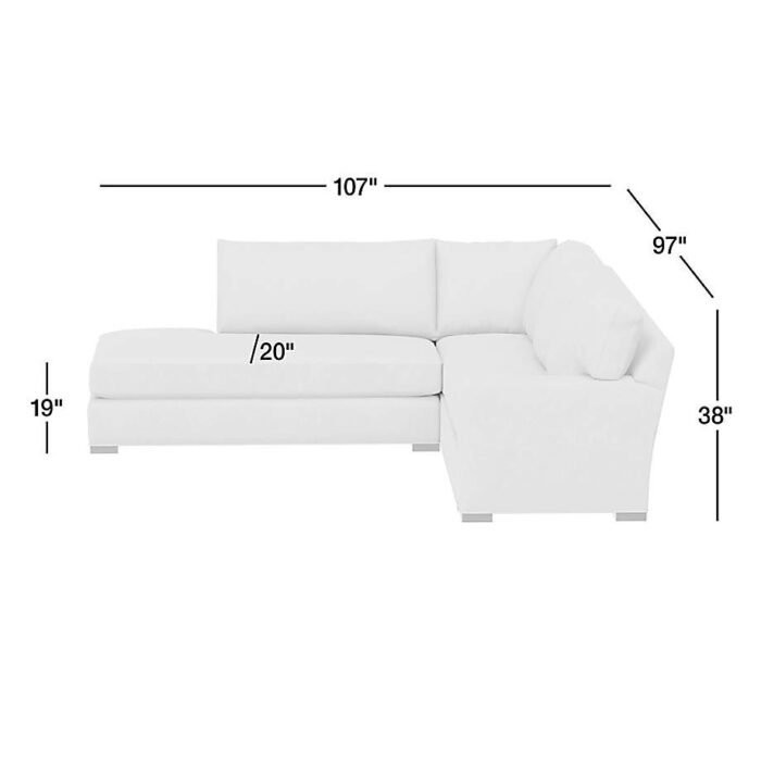 Axis Classic 2-Piece Sectional Sofa with Bumper