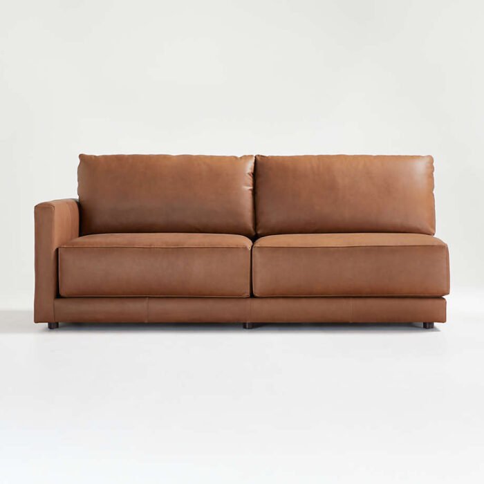 Gather Leather Left-Arm Sofa