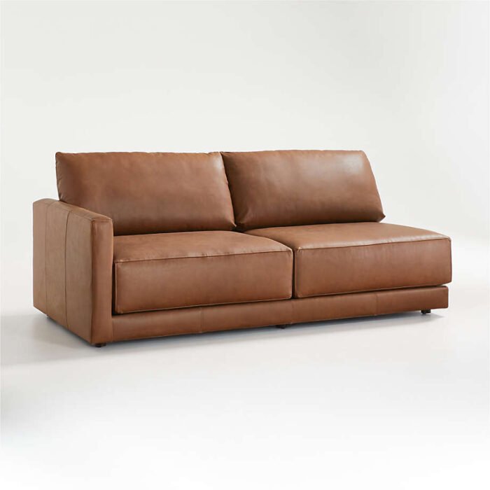 Gather Leather Left-Arm Sofa