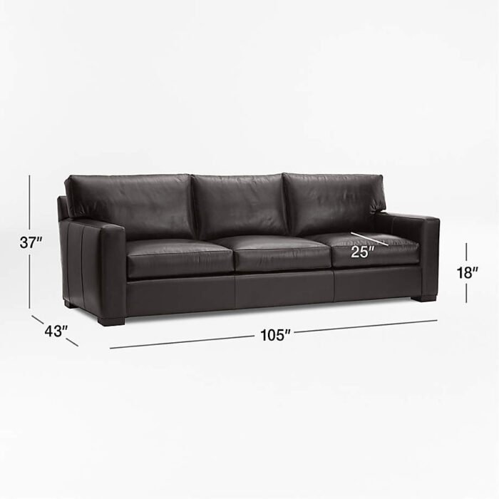 Axis Leather 3-Seat 105" Grande Sofa