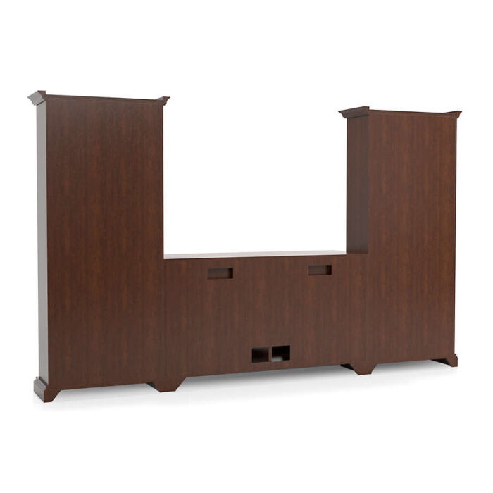 Cameo 3-Piece Modular Aretina Glass Door Storage Media Entertainment Center