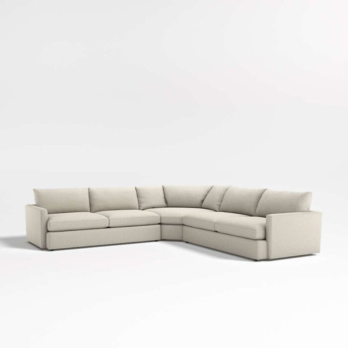 Lounge Deep Wedge 3-Piece Sectional Sofa