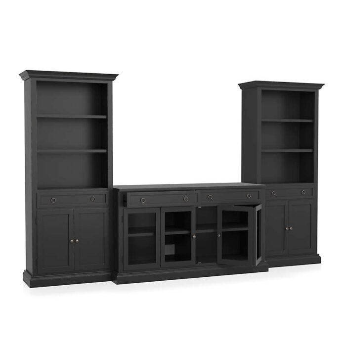 Cameo 3-Piece Modular Bruno Glass Door Storage Media Center