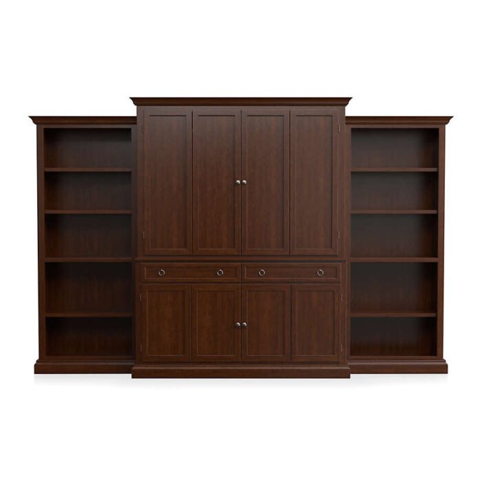 Cameo 4-Piece Aretina Open Bookcase Entertainment Center