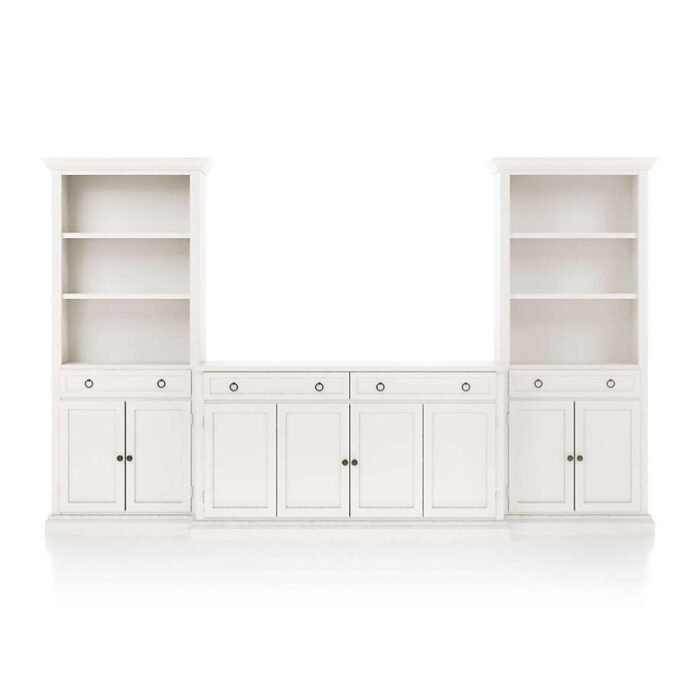 Cameo Dama 3-Piece Entertainment Center with Storage Bookcases