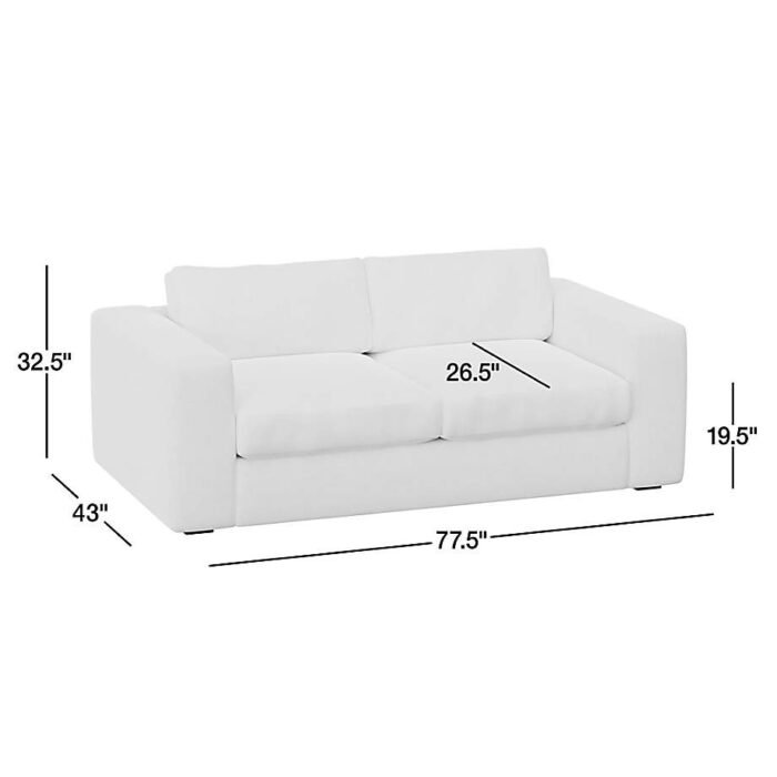 Oceanside Wide-Arm Deep-Seat Apartment Sofa