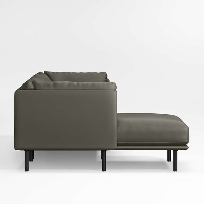 Wells Renew Vegan Leather 2-Piece Chaise Sectional Sofa