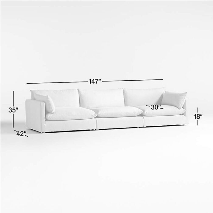 Unwind Modular 3-Piece Slipcovered Sectional Sofa