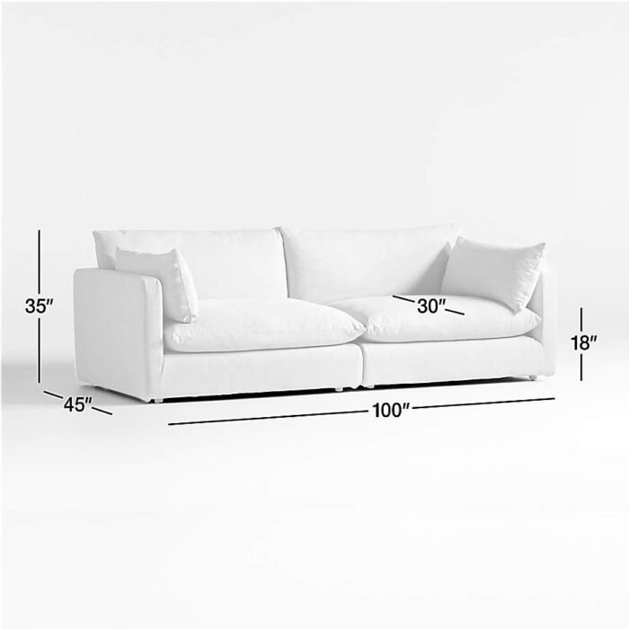 Unwind Modular 2-Piece Slipcovered Sectional Sofa