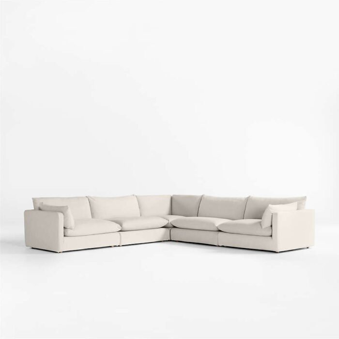 Unwind 5-Piece Slipcovered Sectional Sofa