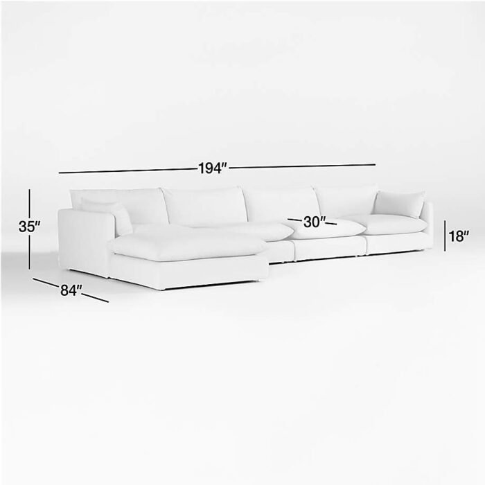 Unwind 5-Piece Reversible Slipcovered Sectional Sofa