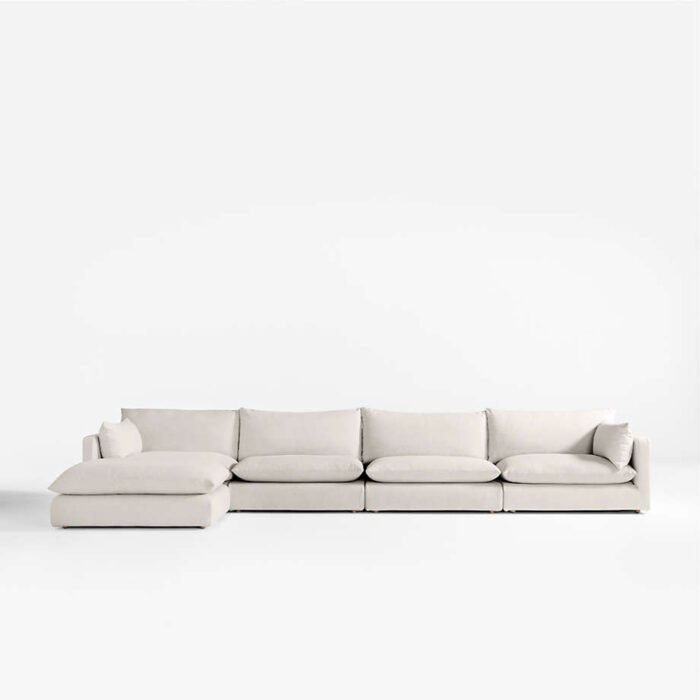 Unwind 5-Piece Reversible Slipcovered Sectional Sofa