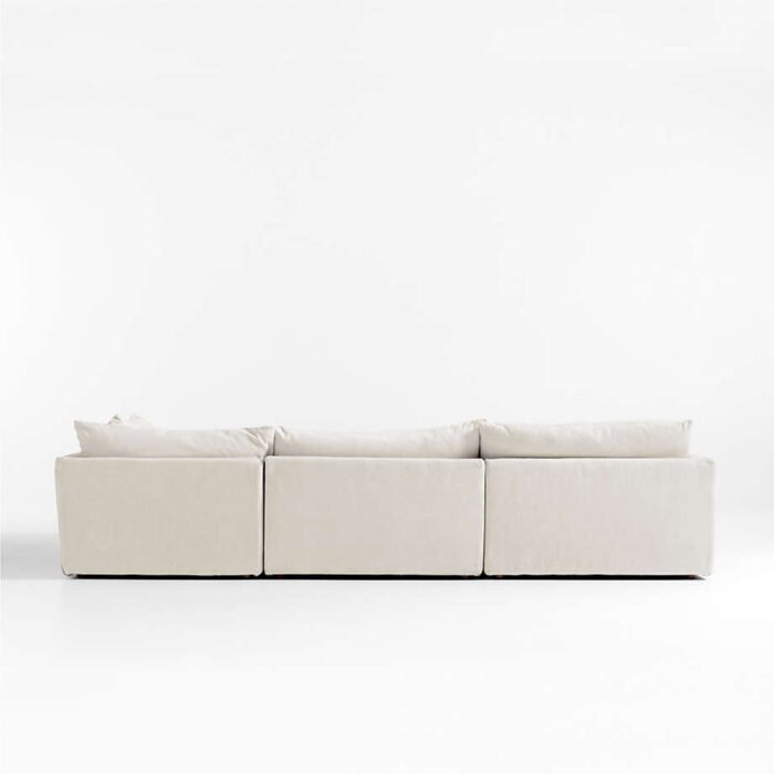 Unwind Modular 4-Piece L-Shaped Slipcovered Sectional Sofa