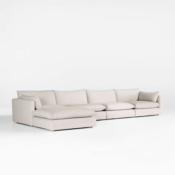 Unwind 5-Piece Reversible Slipcovered Sectional Sofa