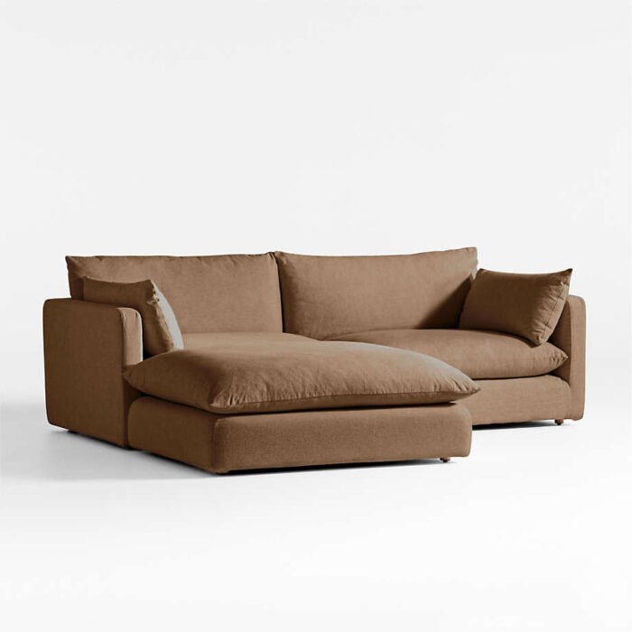 Unwind Modular 3-Piece Slipcovered Reversible Sectional Sofa