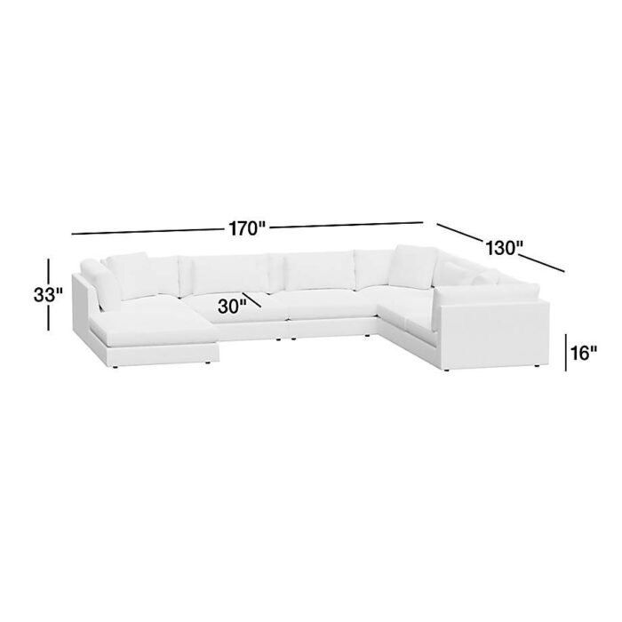 Monterey Upholstered 5-Piece U-Shaped Corner Sectional Sofa