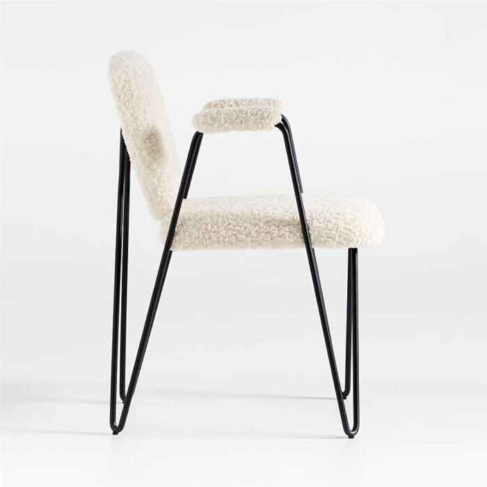 Apres Shearling Dining Arm Chair