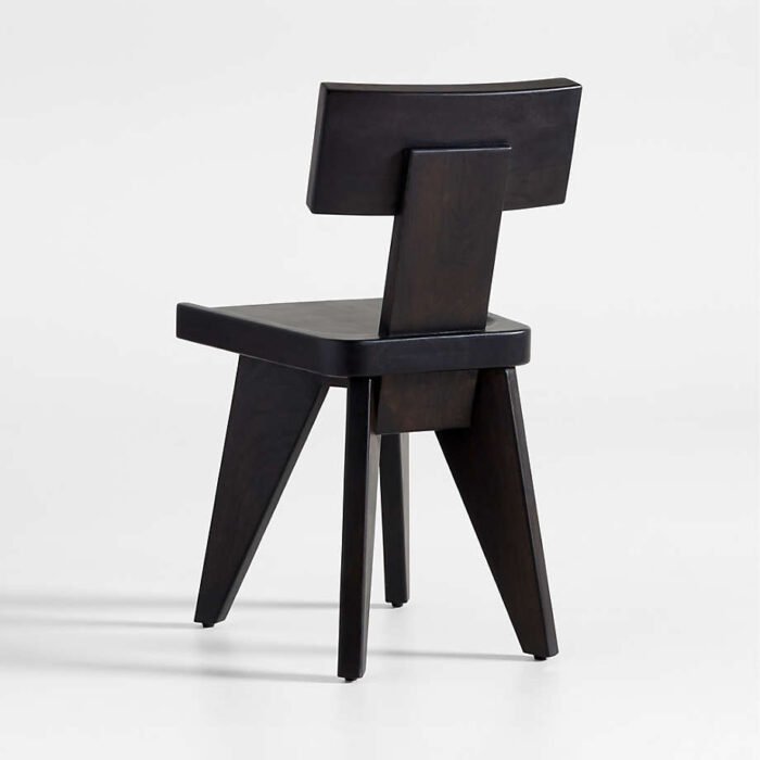 Yukon Black-Brown Wood Dining Side Chair