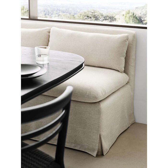 Belmar Single Slipcovered Dining Banquette with Performance Fabric