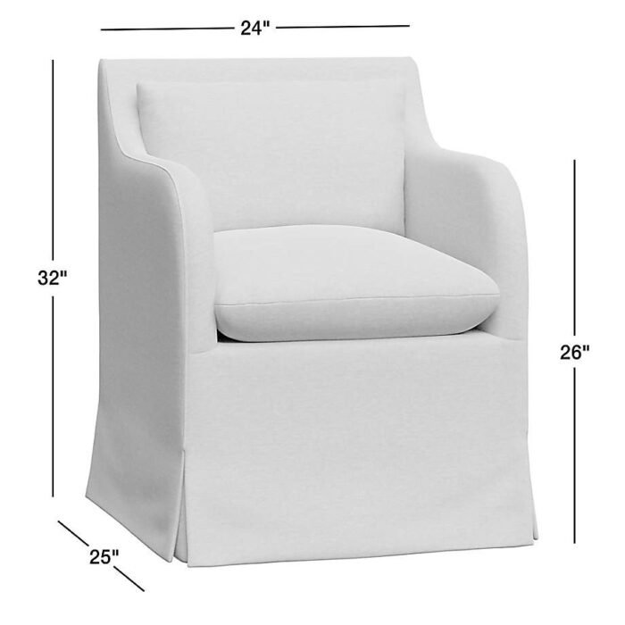 Belmar Grey Upholstered Dining Arm Chair