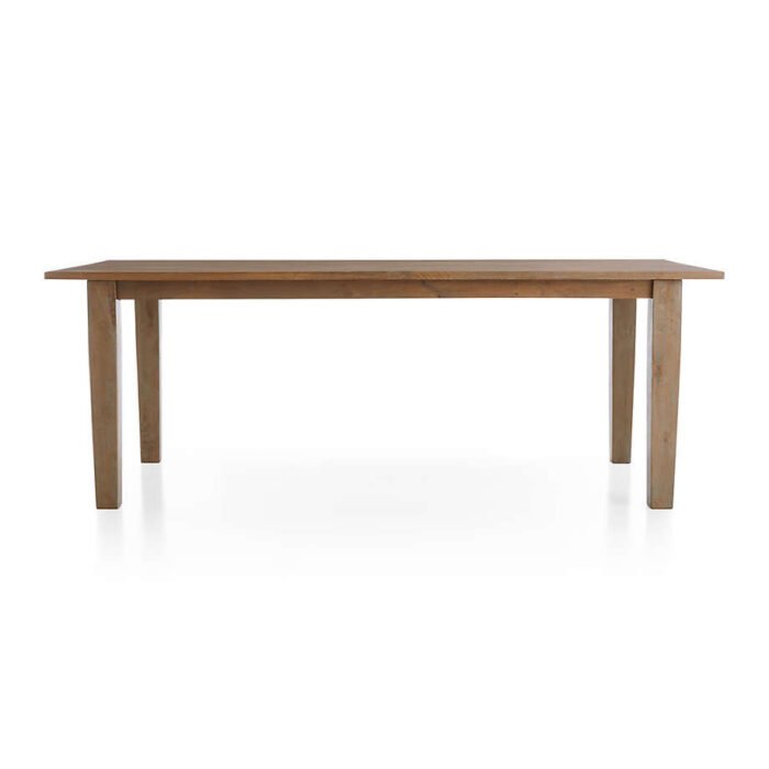 Basque 82"-118" Weathered Light Brown Solid Wood Extendable Dining Table