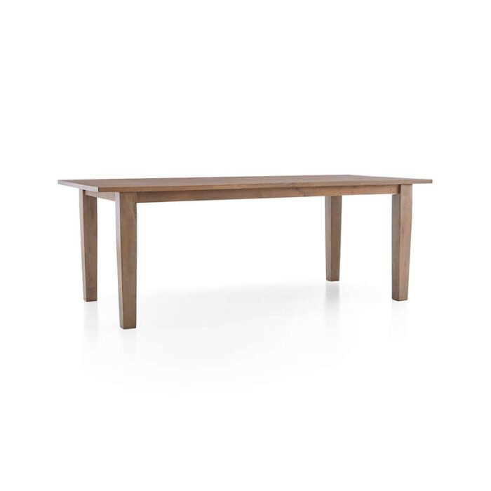 Basque 82"-118" Weathered Light Brown Solid Wood Extendable Dining Table