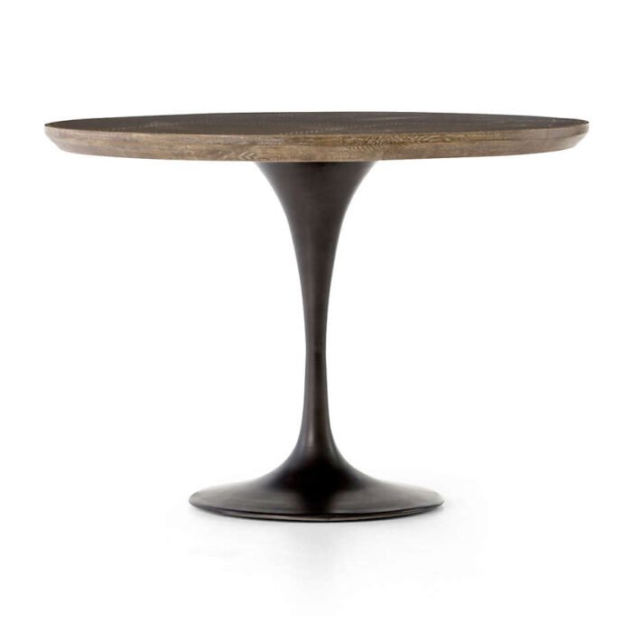 Penn Patchwork Bronze 42" Pedestal Base Dining Table