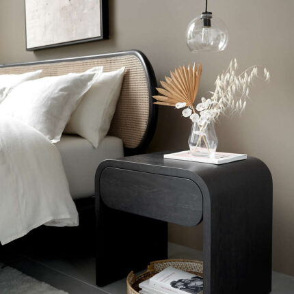 Cortez Charcoal Floating Nightstand by Leanne Ford