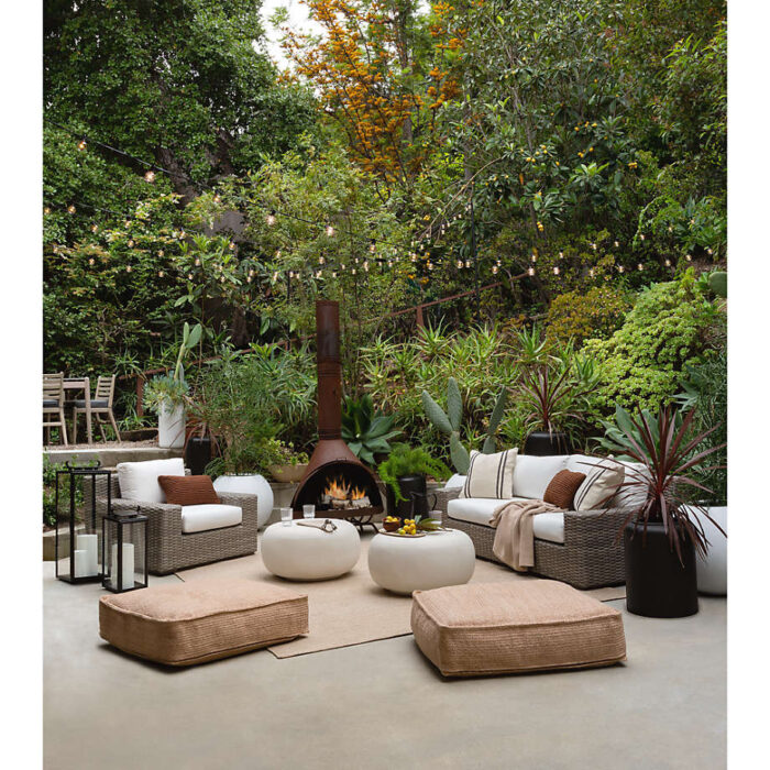 Pebble White Indoor/Outdoor Concrete Side Table by Leanne Ford