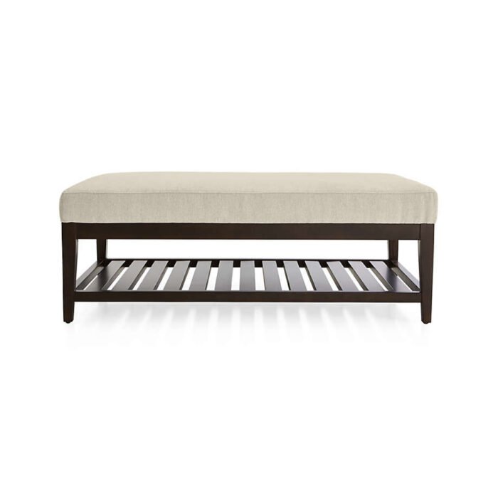 Nash Rectangular Ottoman with Slats