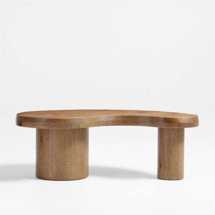 Augie Brown Oak Wood 48" Coffee Table by Jake Arnold