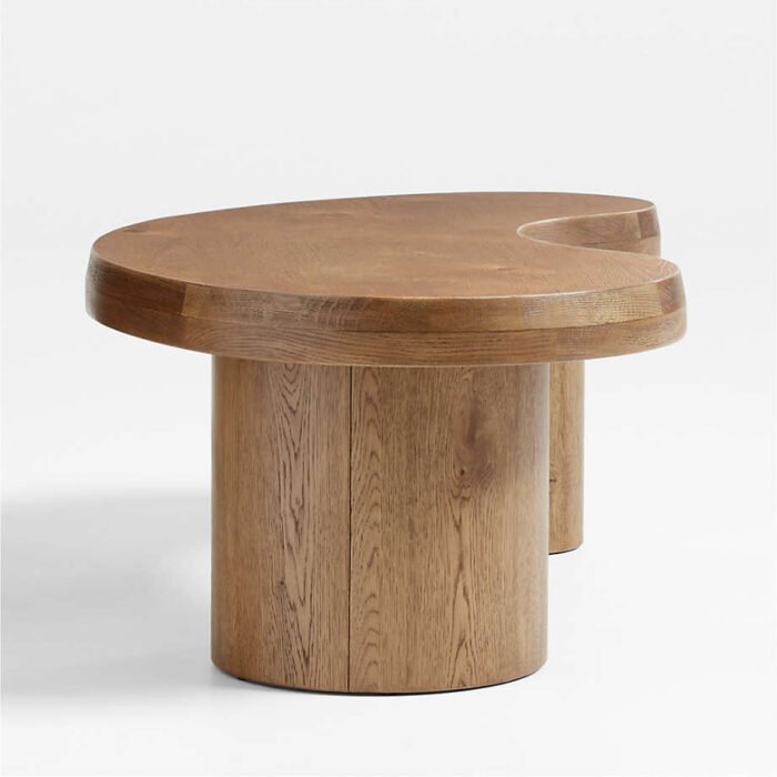 Augie Brown Oak Wood 48" Coffee Table by Jake Arnold