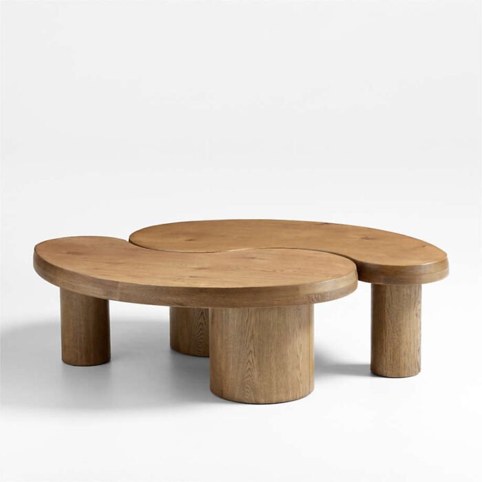 Augie Brown Oak Wood 48" Coffee Table by Jake Arnold