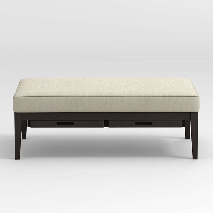 Nash Rectangular Ottoman with Tray