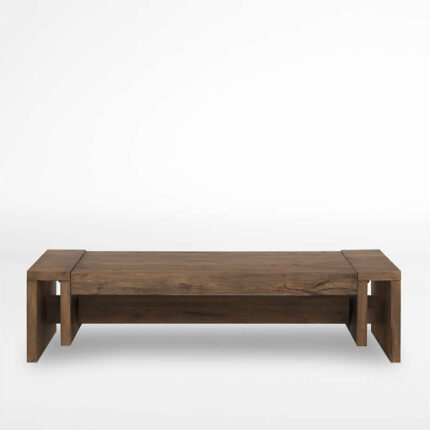 Cleave Brown Oak Wood 60" Rectangular Coffee Table