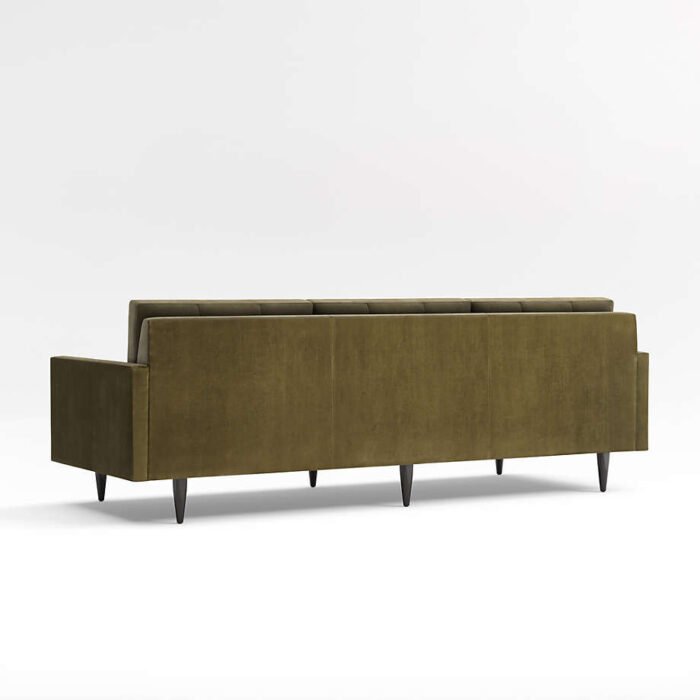 Petrie Velvet Mid-Century 100" Sofa