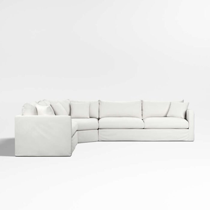 Willow II Slipcovered 3-Piece Wedge Sectional Sofa