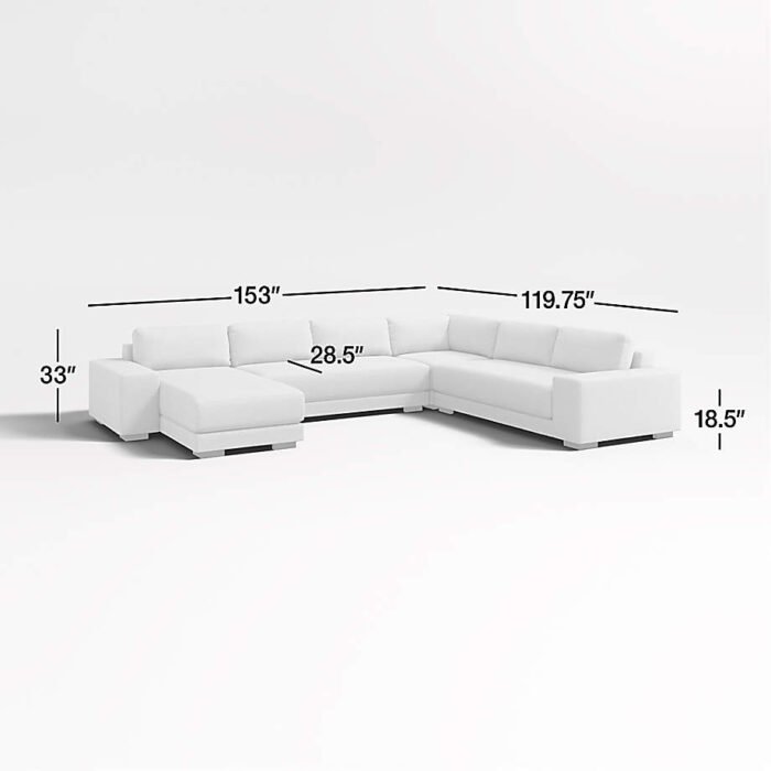 Horizon 4-Piece L-Shaped Sectional Sofa with Left-Arm Chaise