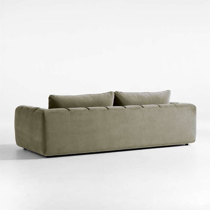 Cambria Green Velvet Sofa 96"