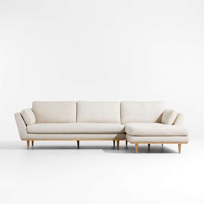 Hague Mid-Century 2-Piece Right-Arm Chaise Sectional Sofa