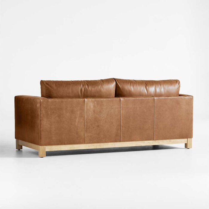 Pacific Wood Leather Bench Sofa