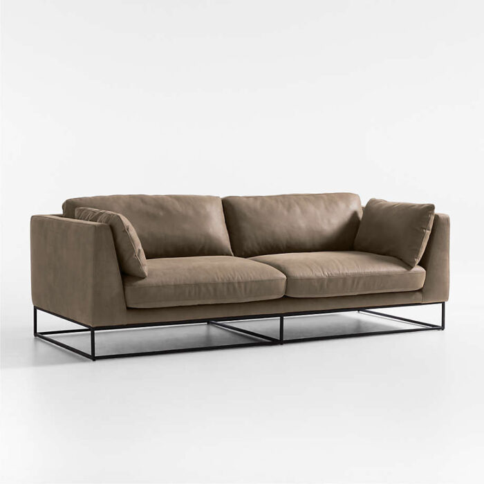 Delancey Leather Sofa 88"