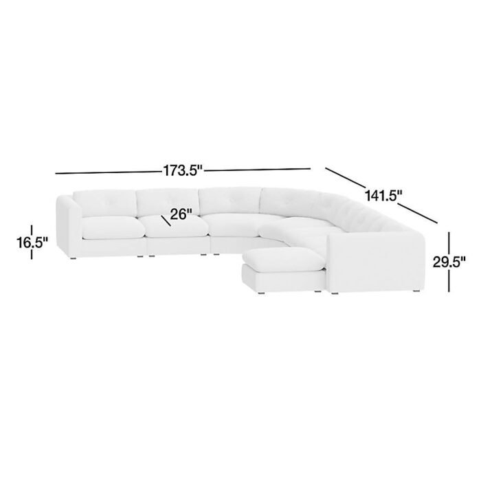 Bucktown Modular 7-Piece Wedge Sectional Sofa