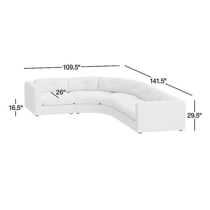 Bucktown Modular 4-Piece Wedge Sectional Sofa