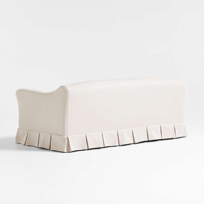 Crawford Apartment Slipcovered Sofa with Box-Pleated Skirt by Jake Arnold