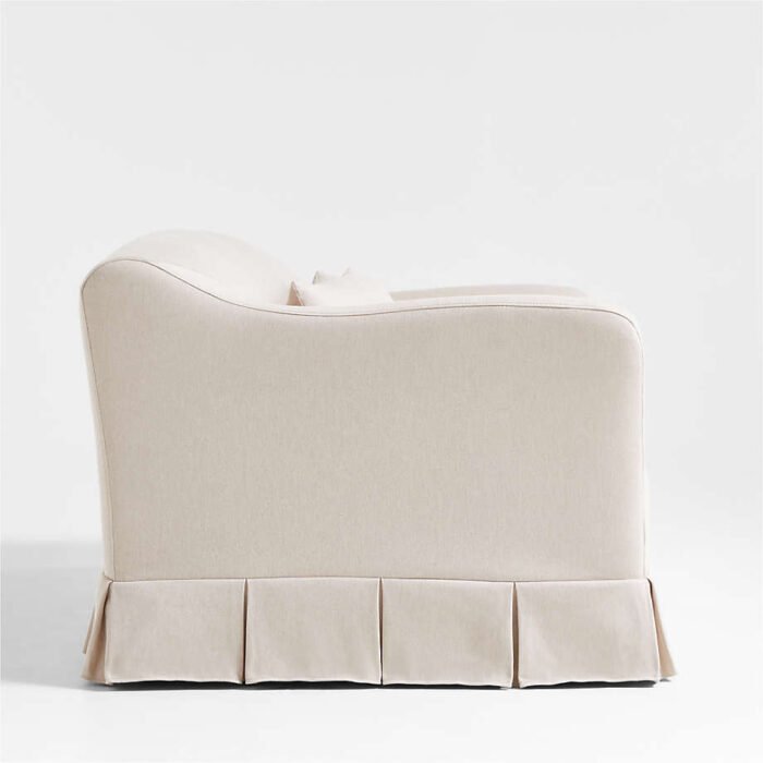 Crawford Apartment Slipcovered Sofa with Box-Pleated Skirt by Jake Arnold