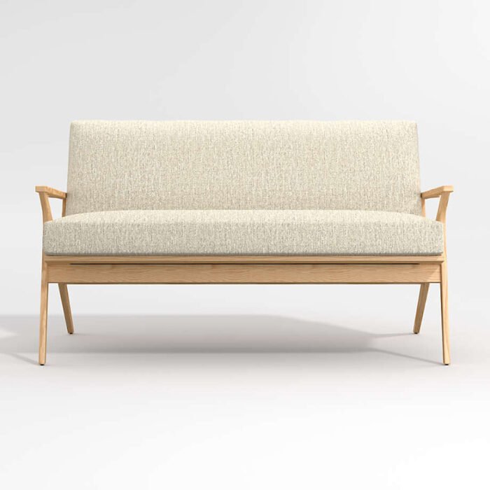 Cavett Ash Wood Loveseat