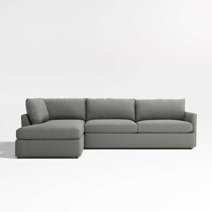 Lounge 2-Piece L-Shaped Sectional Sofa with Left-Arm Bumper