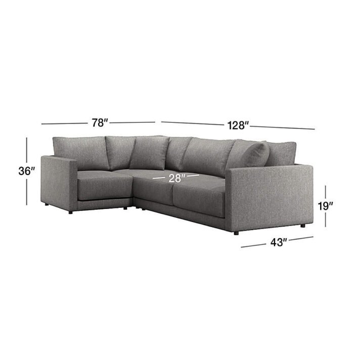 Gather Deep 3-Piece Sectional Sofa